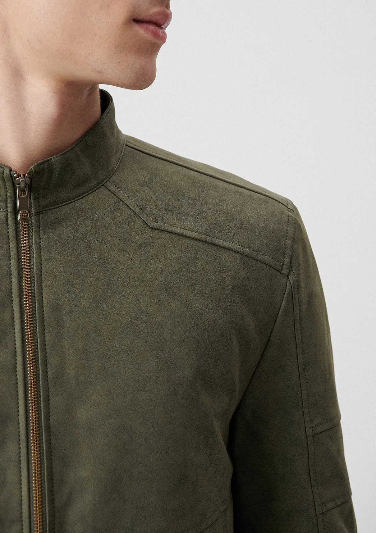Faux Leather Green Jacket