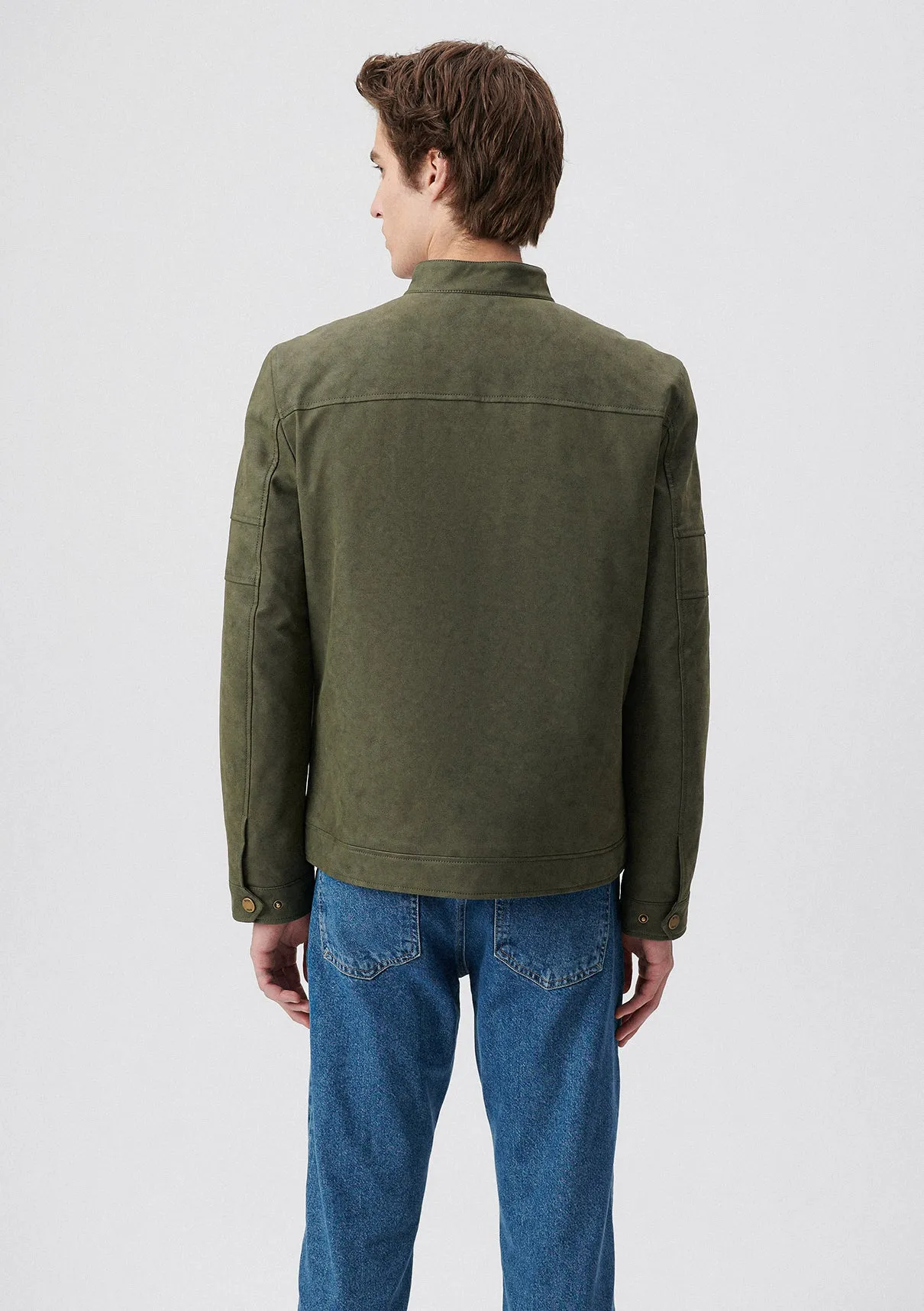 Faux Leather Green Jacket