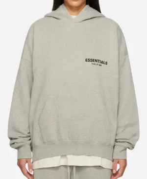 Fear Of God Essentials Gray Hoodie