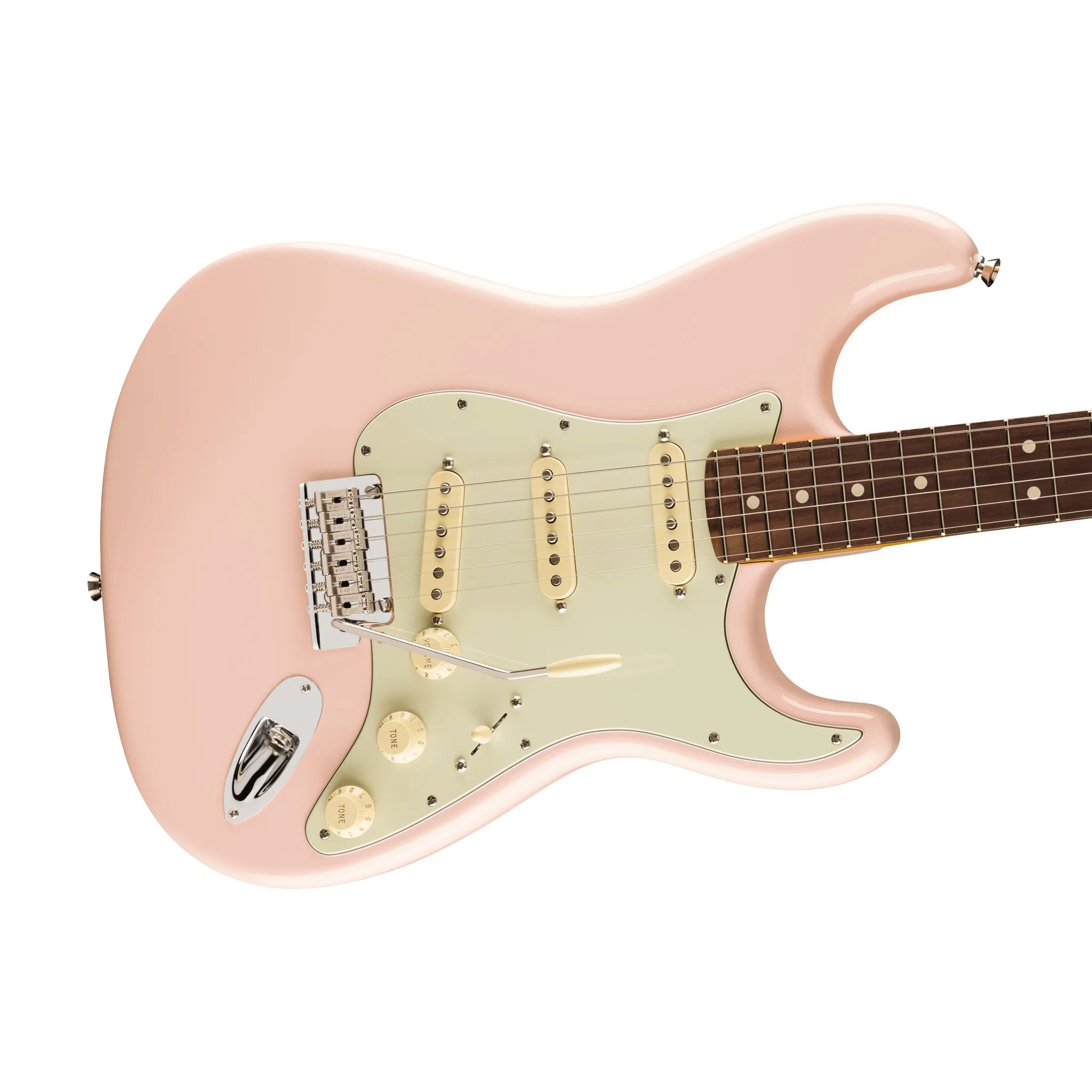 Fender American Professional II Stratocaster Electric Guitar, RW FB, Shell Pink