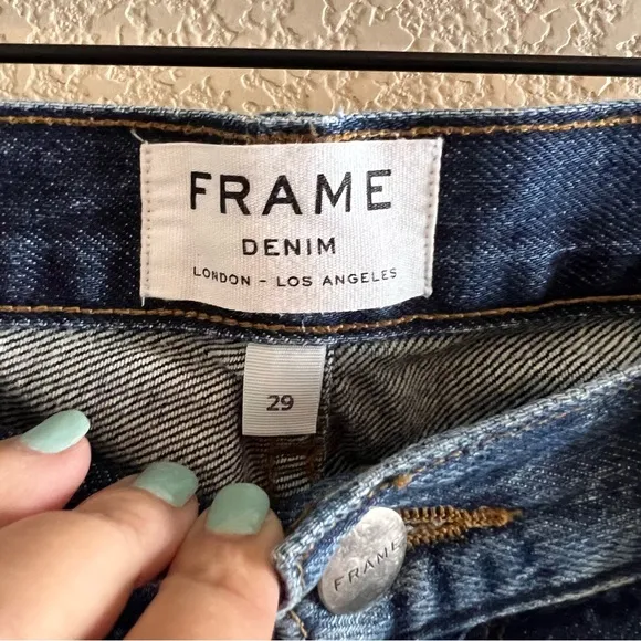 Frame Denim High Rise Distressed Tamarack Jeans Size 29