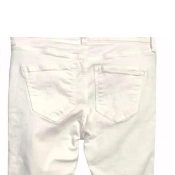 Free People Women’s White Distressed Skinny Jeans