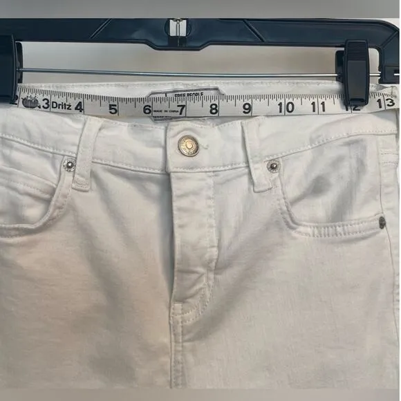 Free People Women’s White Distressed Skinny Jeans