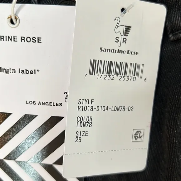 Free People x Sandrine Rose Black Distressed Ankle Skinny Jeans Size 29