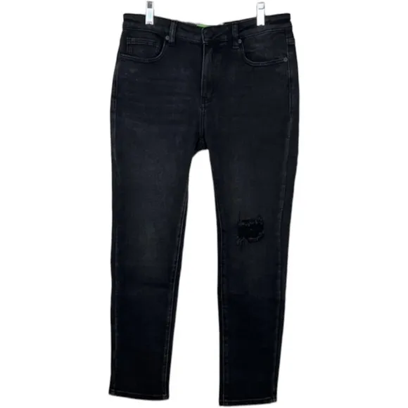 Free People x Sandrine Rose Black Distressed Ankle Skinny Jeans Size 29