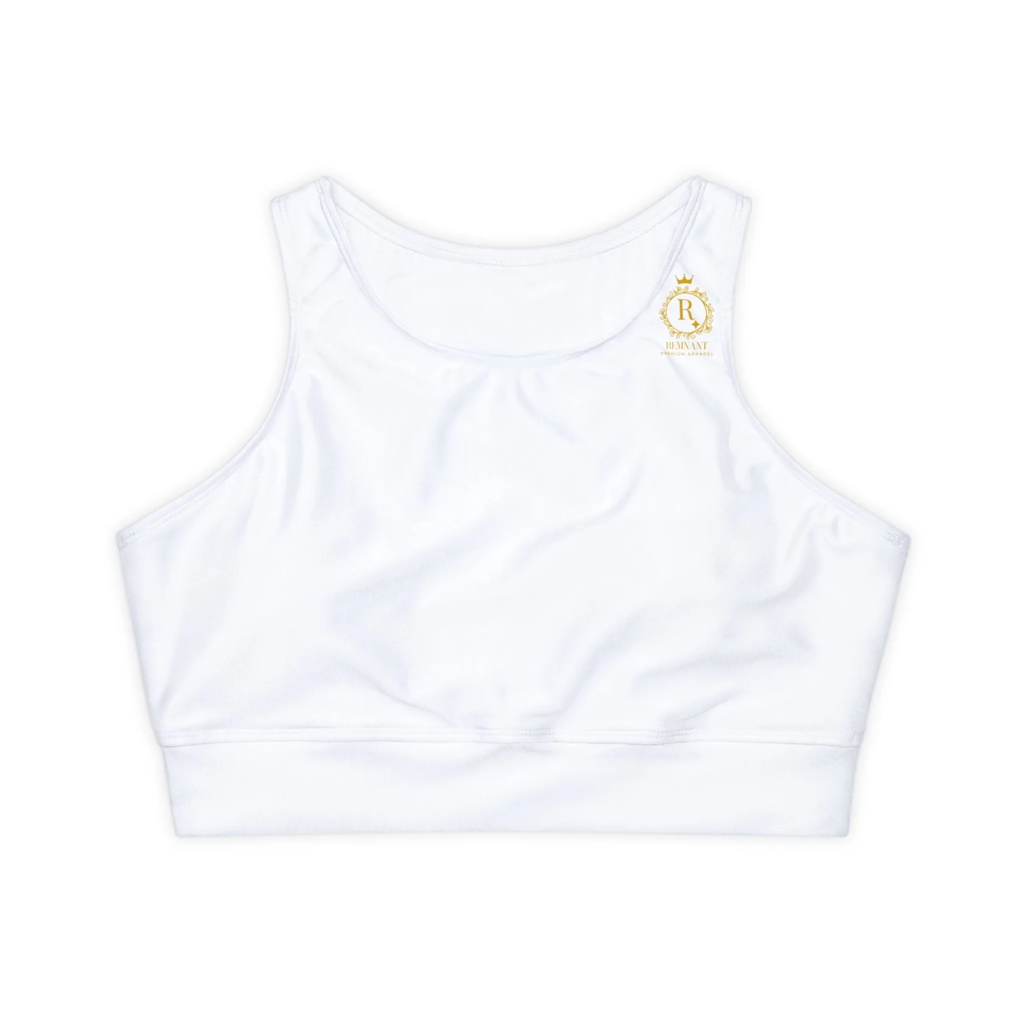 Fully Lined, Padded Sports Bra in White