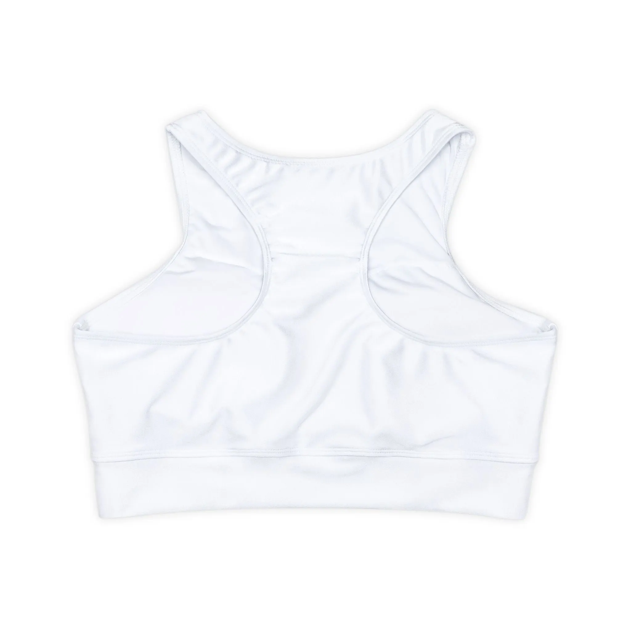 Fully Lined, Padded Sports Bra in White