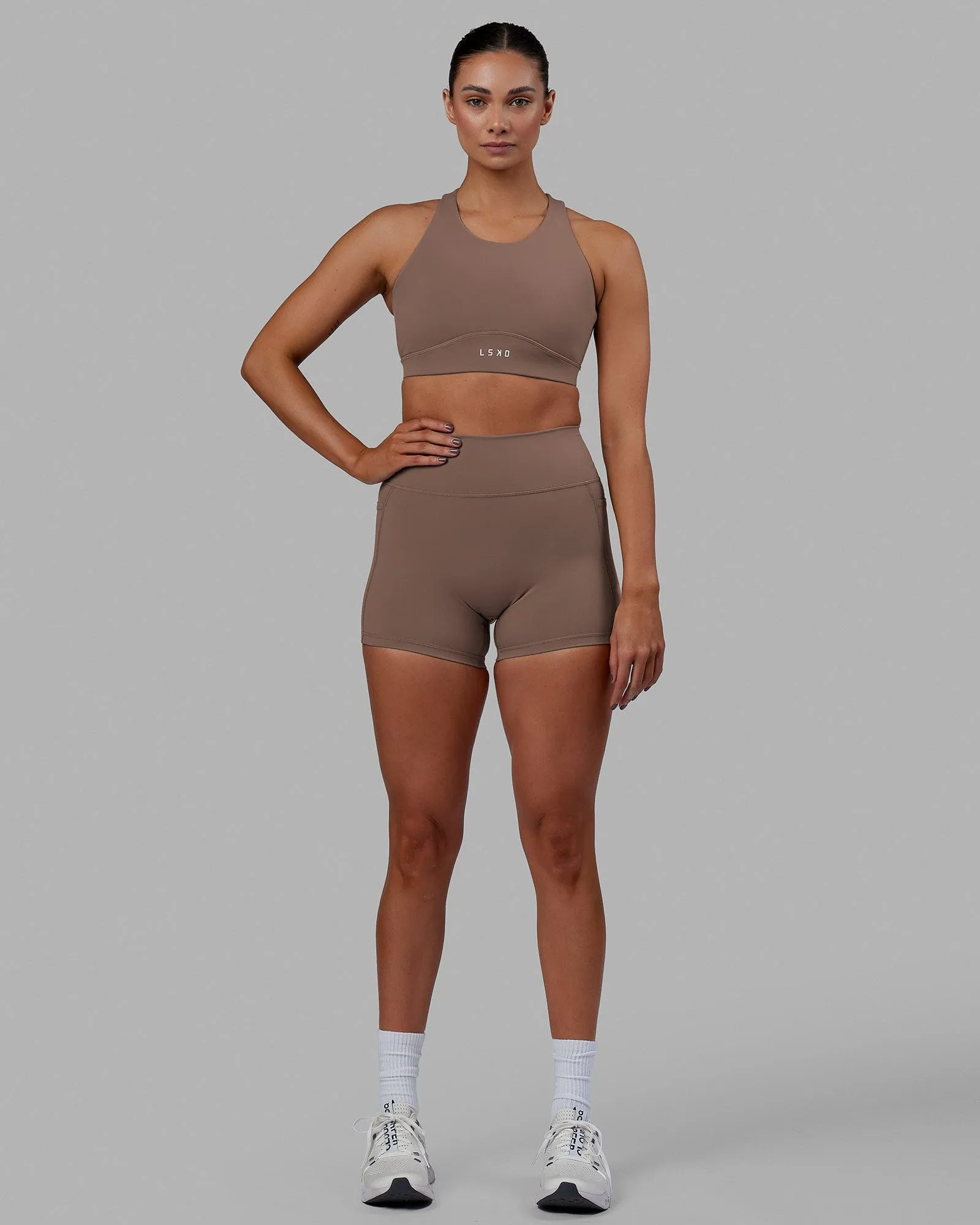 Fusion Sports Bra - Deep Taupe