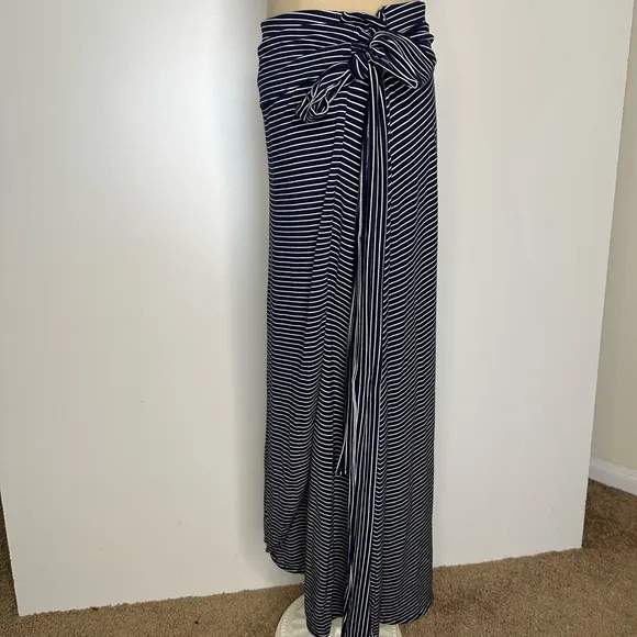 Gap wrap Striped Midi Skirt Large