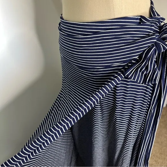 Gap wrap Striped Midi Skirt Large