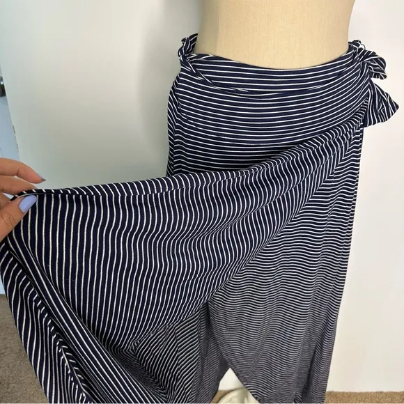 Gap wrap Striped Midi Skirt Large