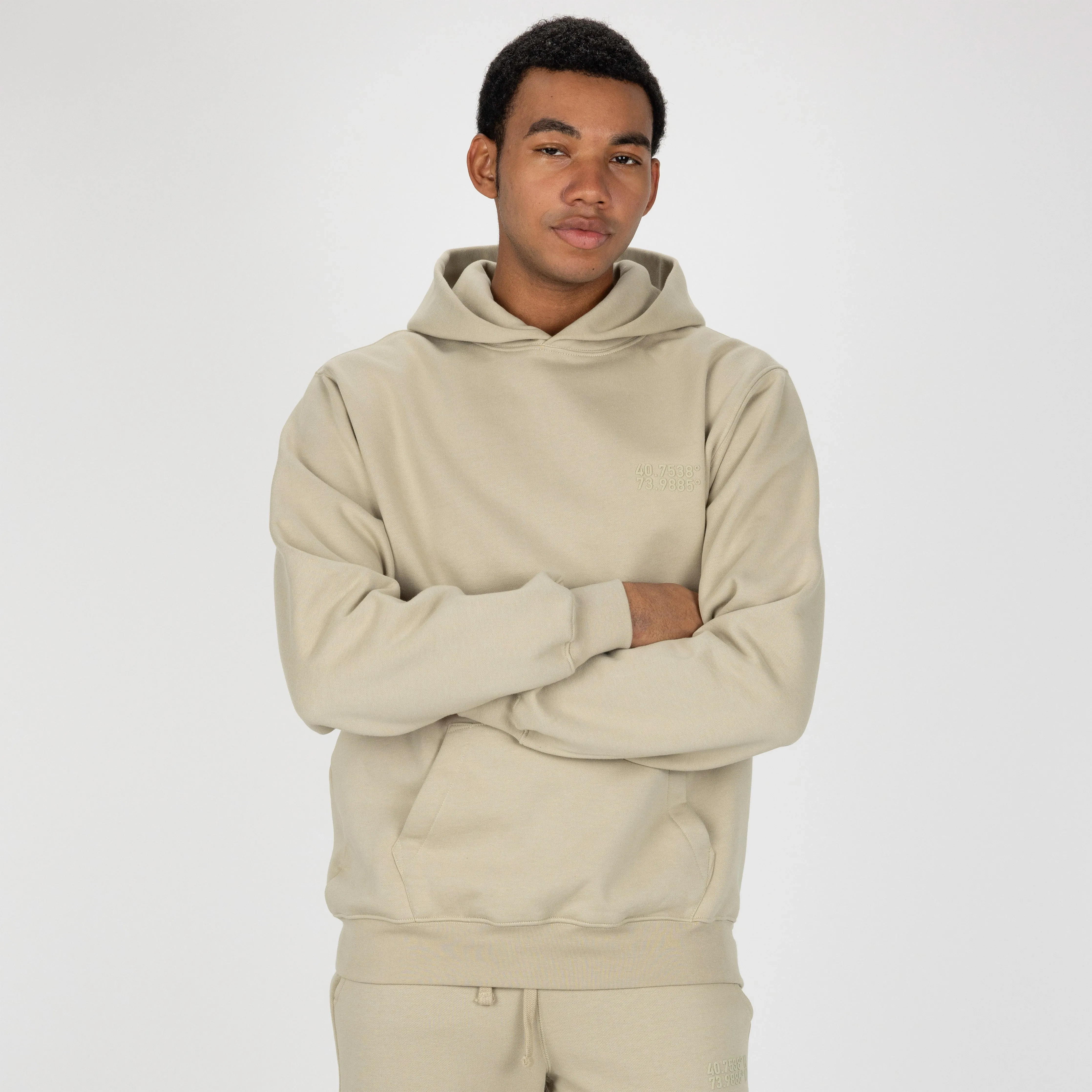 Gender Neutral Oversized Fleece Hoodie - Oatmeal