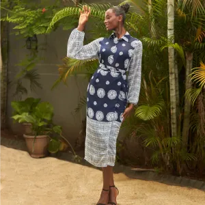 Geometric Chiffon Wrap Set