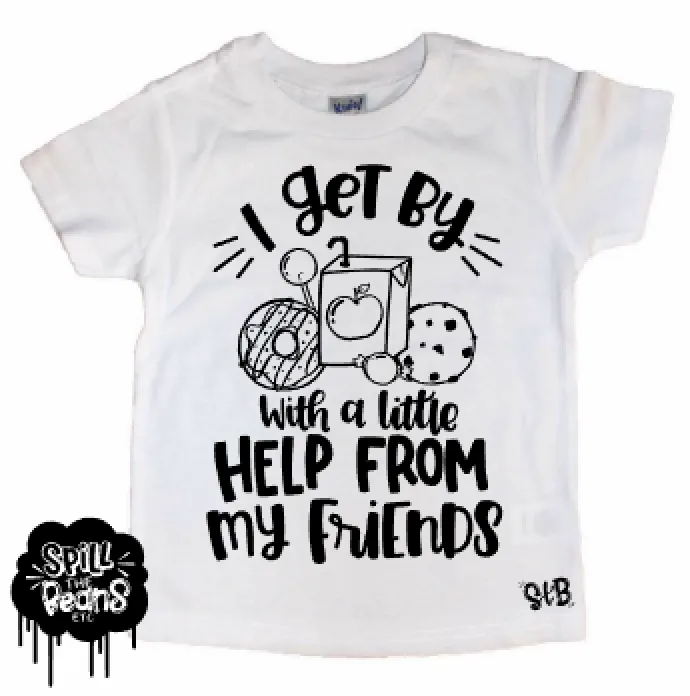 Get By With A Little Help From My Friends [Snacks] Kid's Tee or Bodysuit