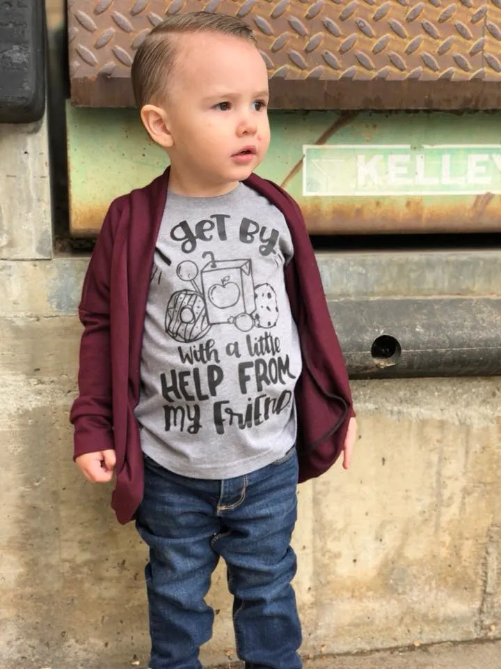 Get By With A Little Help From My Friends [Snacks] Kid's Tee or Bodysuit
