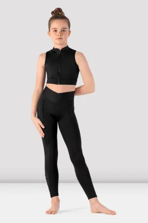 Girls Jacky Zip Front Crop Top