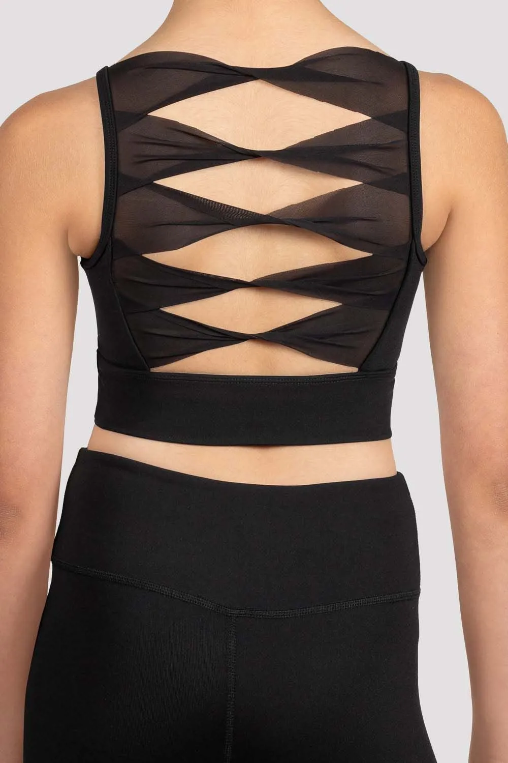 Girls Mirella Glow Girl Twist Back Crop Top