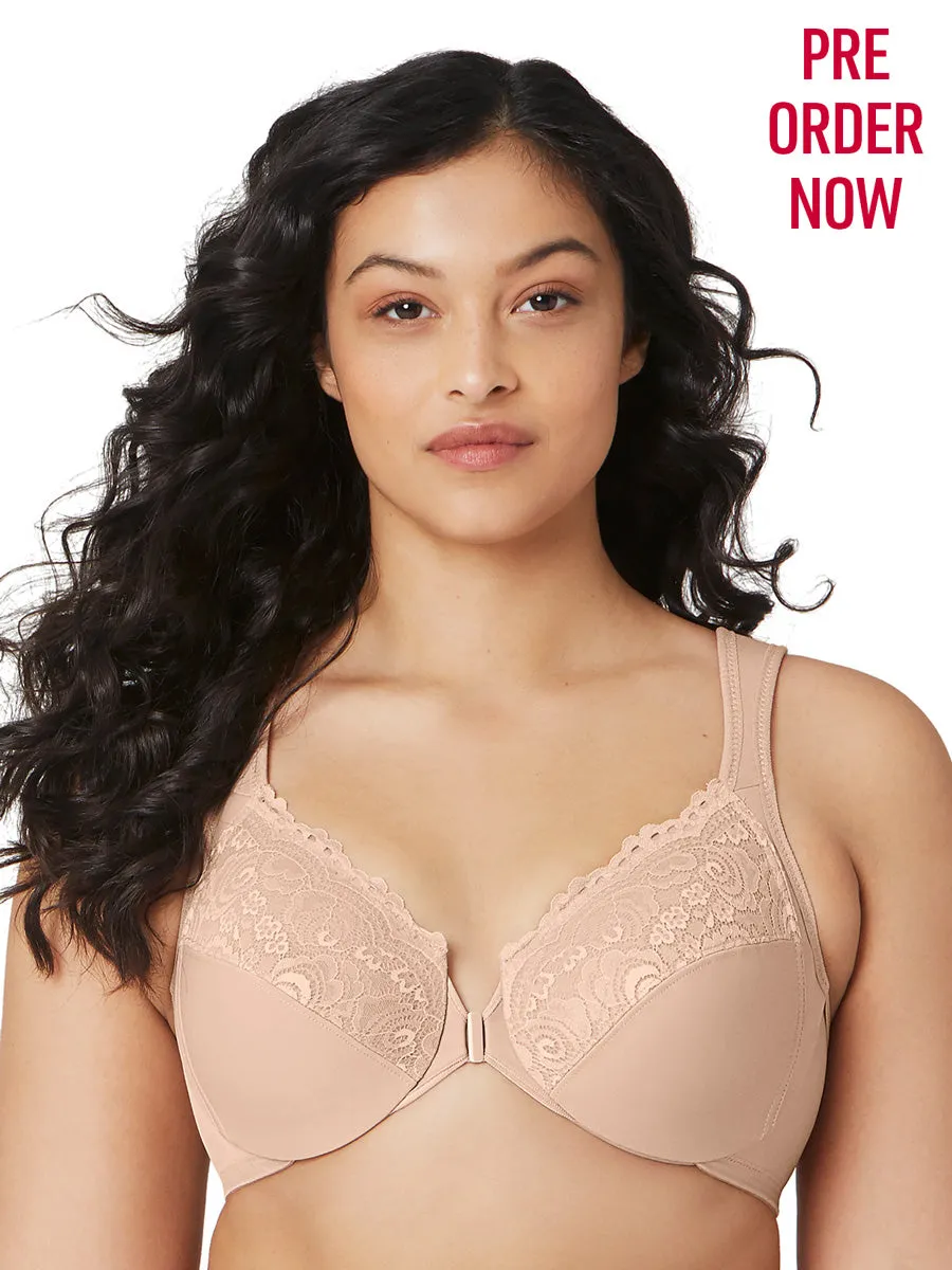 Glamorise Bra 1245 - Wonderwire Front Close Bra - Beige