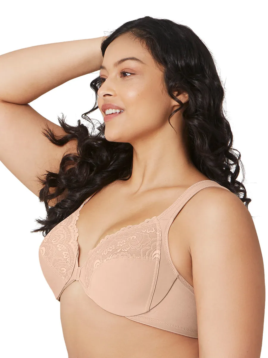 Glamorise Bra 1245 - Wonderwire Front Close Bra - Beige