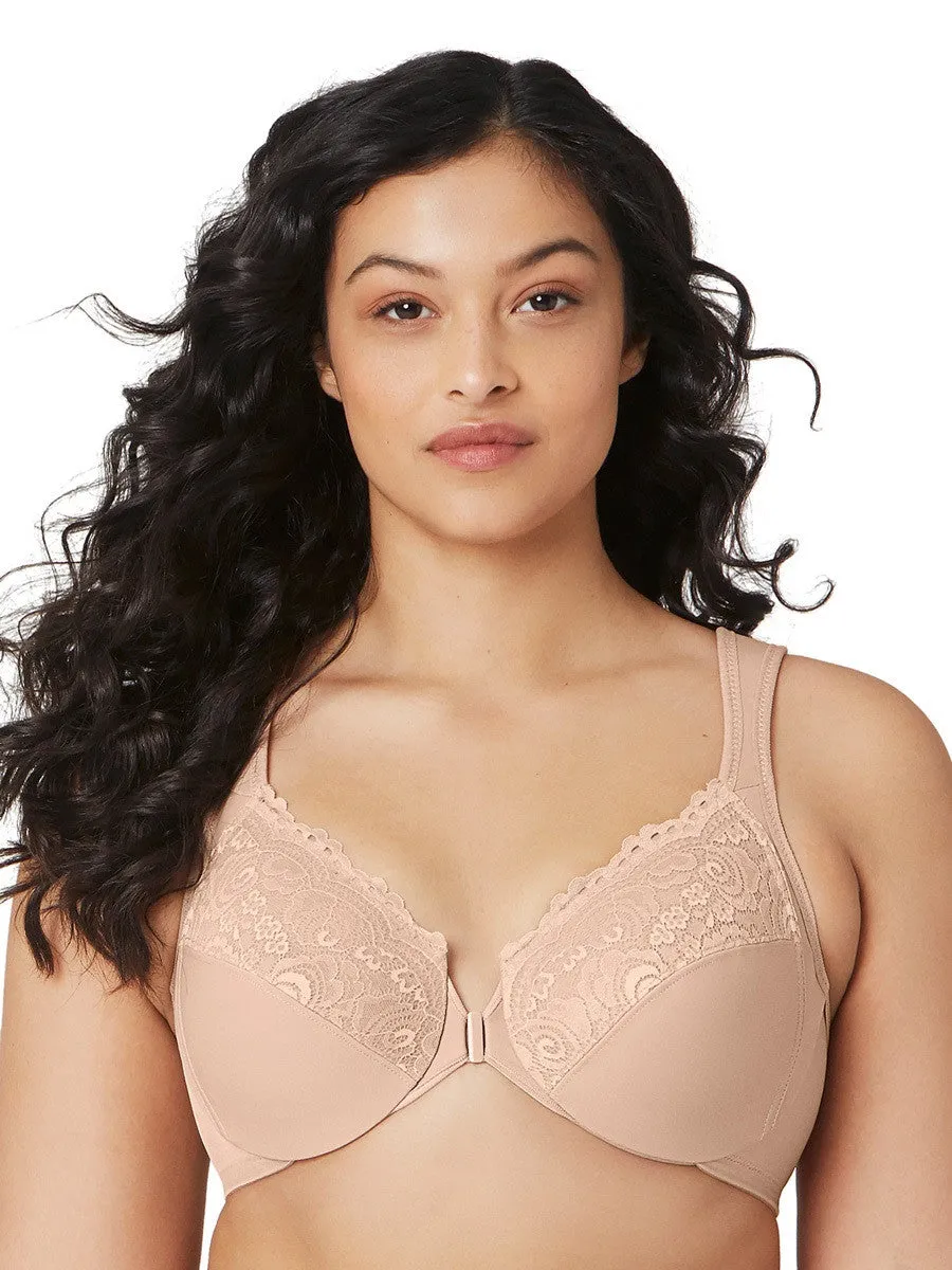 Glamorise Bra 1245 - Wonderwire Front Close Bra - Beige