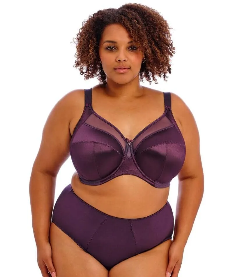 Goddess Keira Underwired Banded Bra - Blackberry