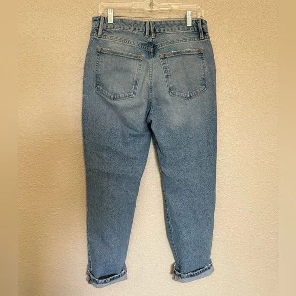 Good American Good Classic Distressed Hi-Rise Jeans GC062T Women Size 8/29