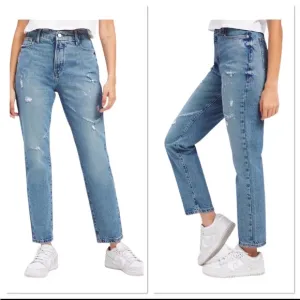 Good American Good Classic Distressed Hi-Rise Jeans GC062T Women Size 8/29