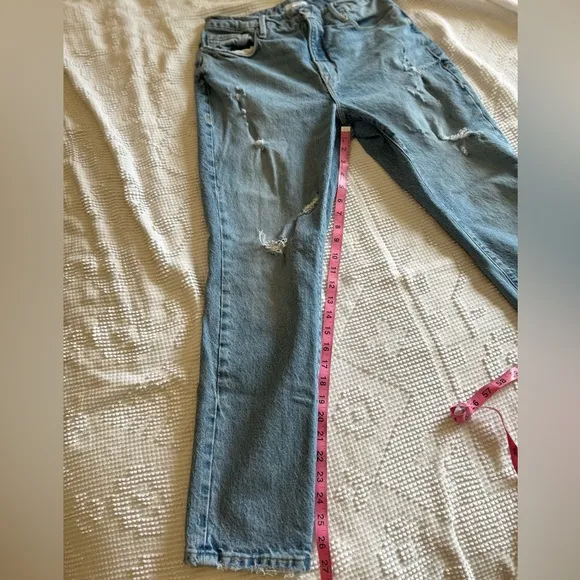Good American Good Classic Distressed Hi-Rise Jeans GC062T Women Size 8/29