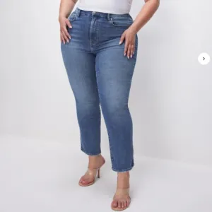 Good American Womens Blue Denim Skinny Jeans Distressed 5 Pocket Design Size 16