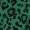 Green And Black Animal Printed Wrap Over Midi Dress