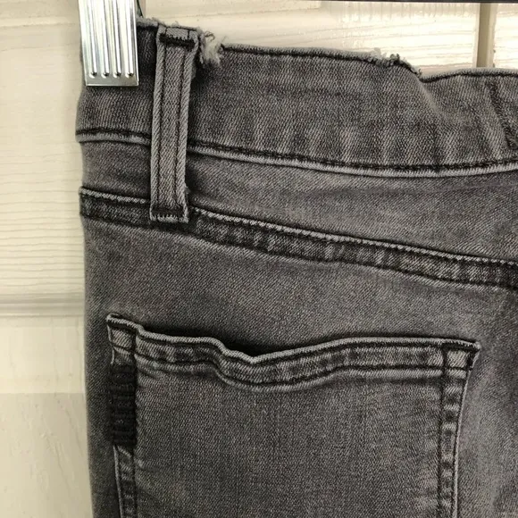 Grey Paige Verdugo Ultra Skinny Distressed Jeans Size 25