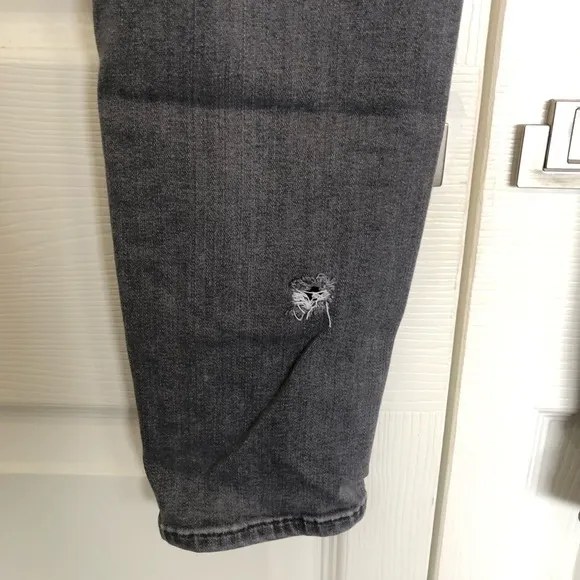 Grey Paige Verdugo Ultra Skinny Distressed Jeans Size 25