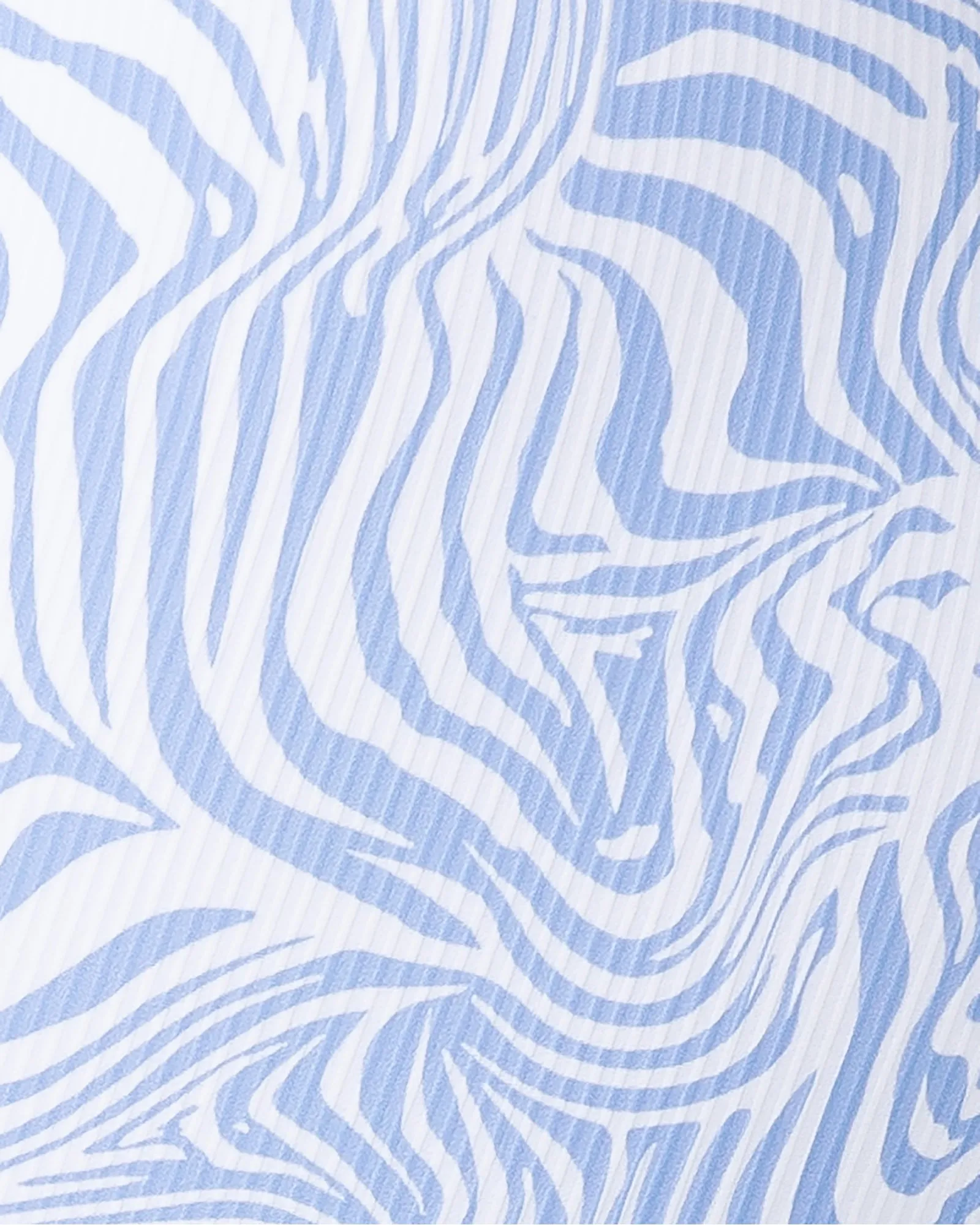 Halter Rib Bralette - Pacific Blue Zebra