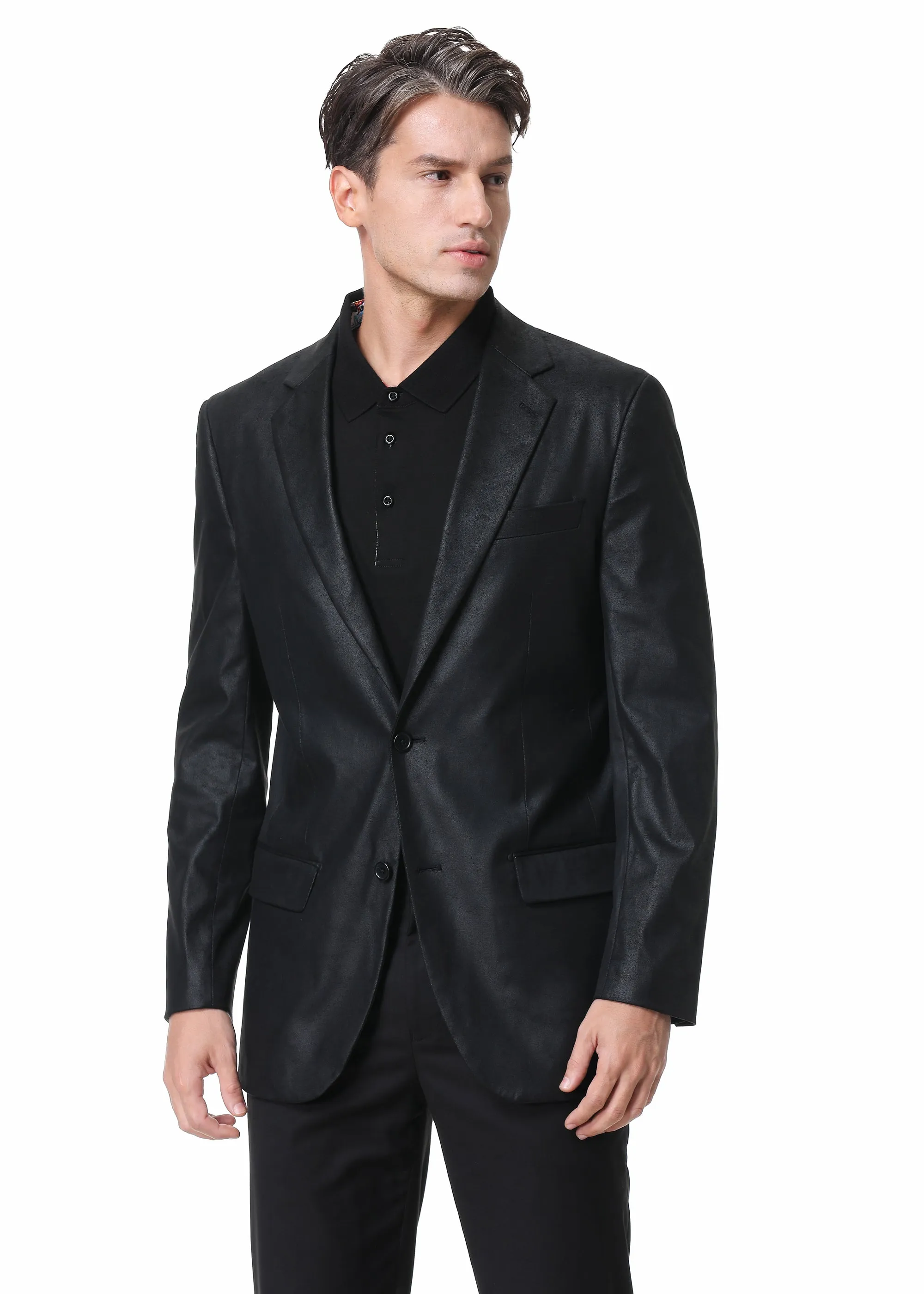 Hechter Paris Faux Suede Black Jacket