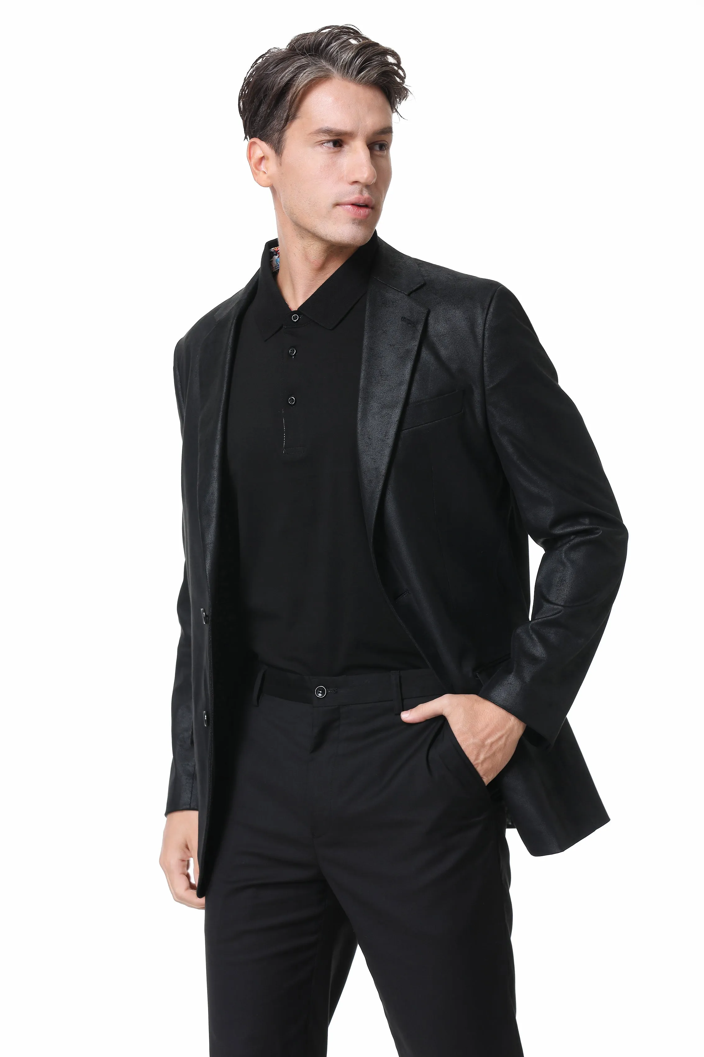 Hechter Paris Faux Suede Black Jacket