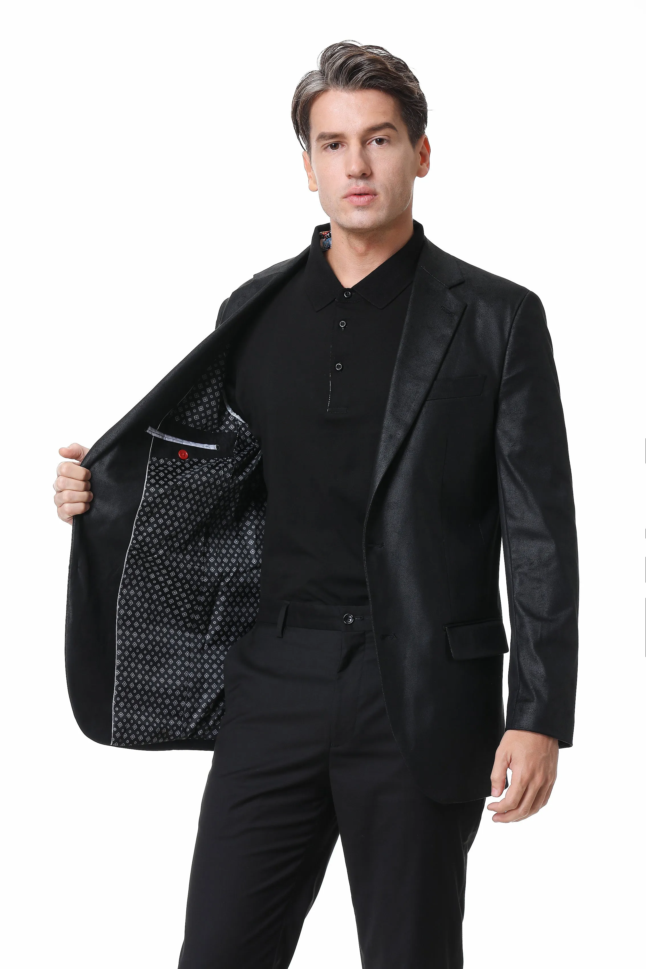 Hechter Paris Faux Suede Black Jacket