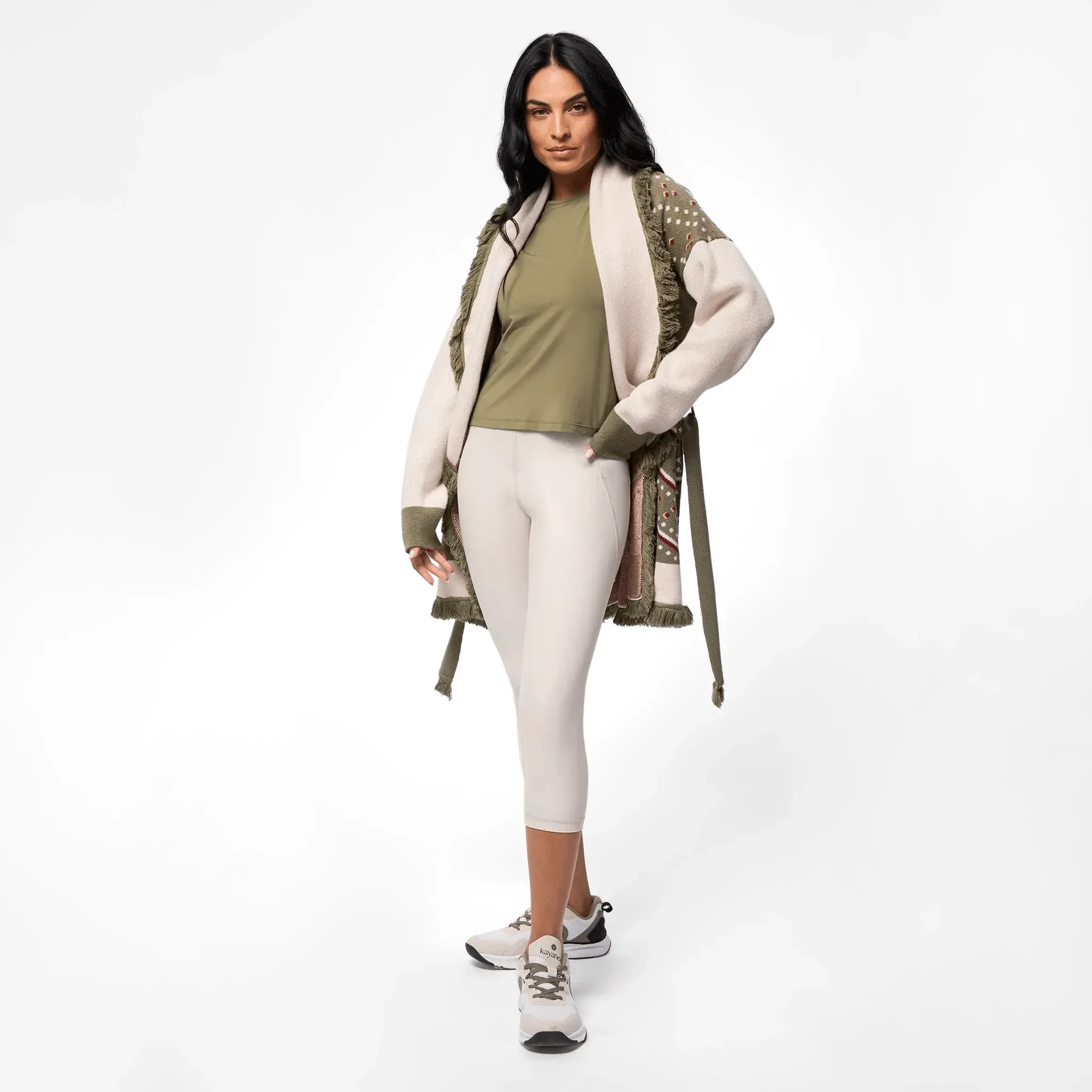 Heritage Midi Wrap Cardigan - SEASONAL GREEN