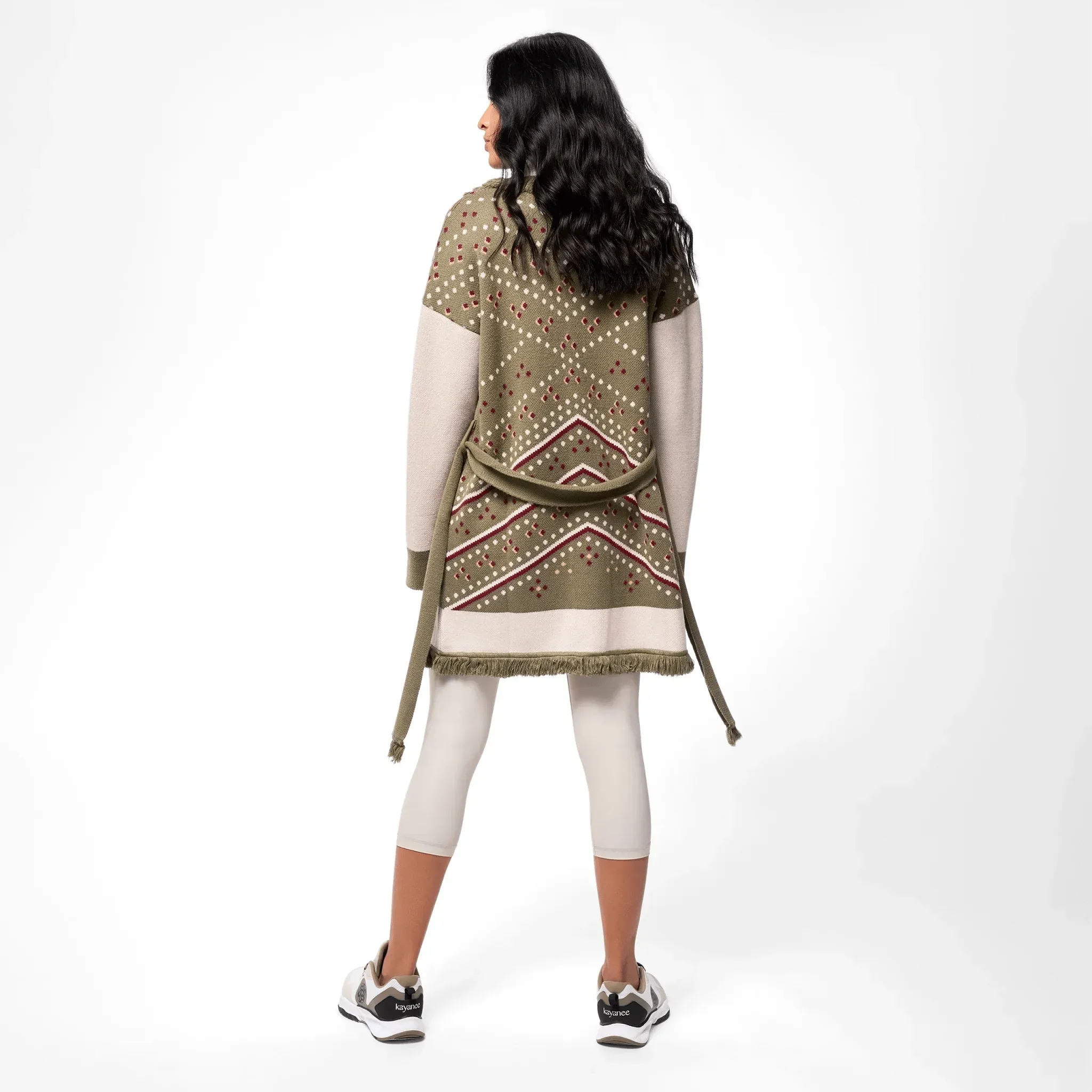 Heritage Midi Wrap Cardigan - SEASONAL GREEN