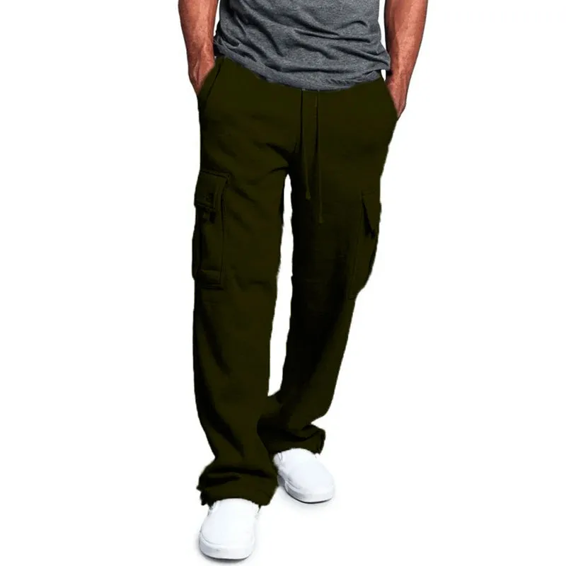 Herren-Sweatpants Lange Hosen Lockerer Sportfit Jogginghose Sweatpocket Cargo-Hose Plus-Size