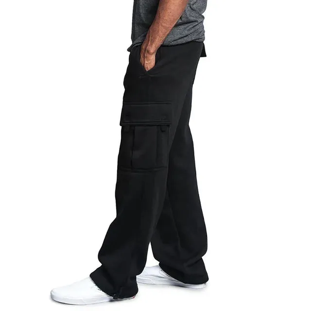 Herren-Sweatpants Lange Hosen Lockerer Sportfit Jogginghose Sweatpocket Cargo-Hose Plus-Size