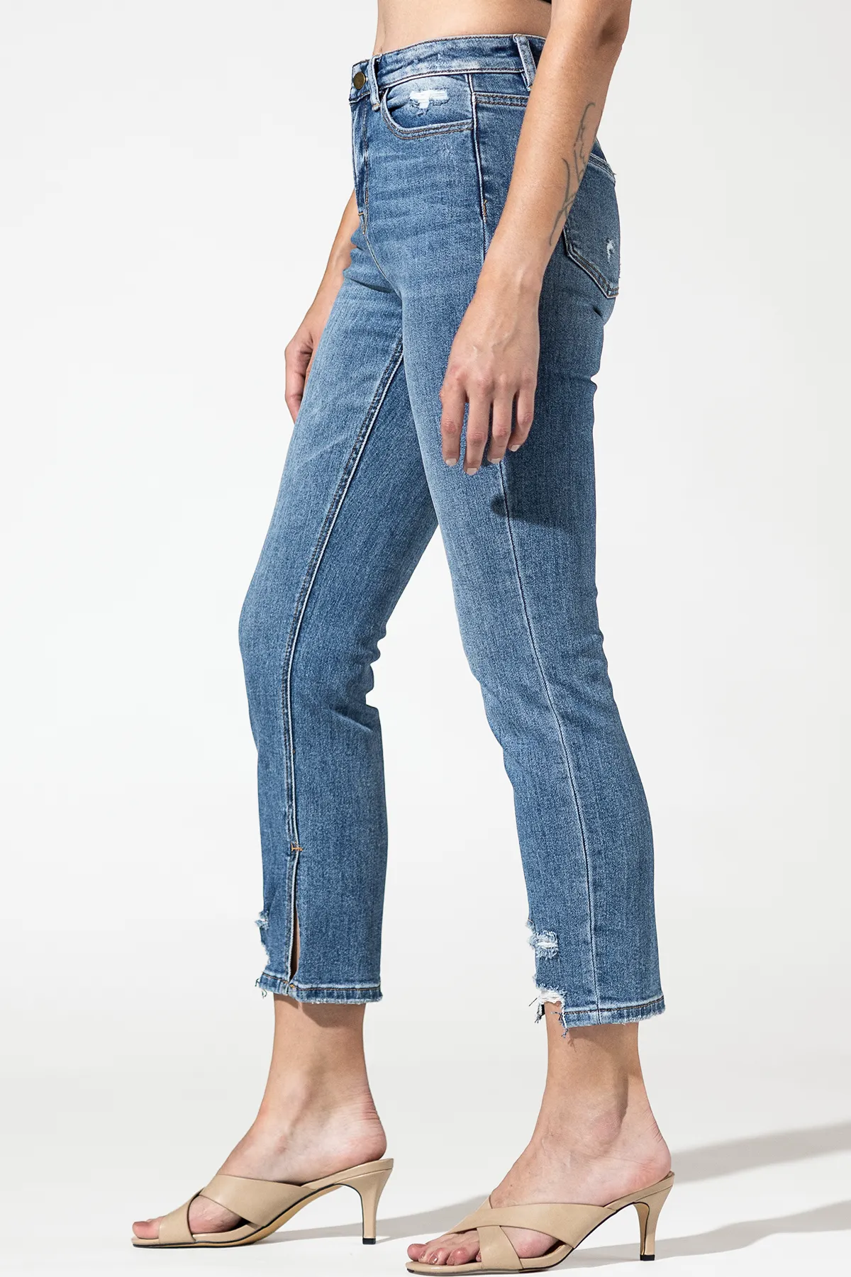 High Ankle Straight with Slit