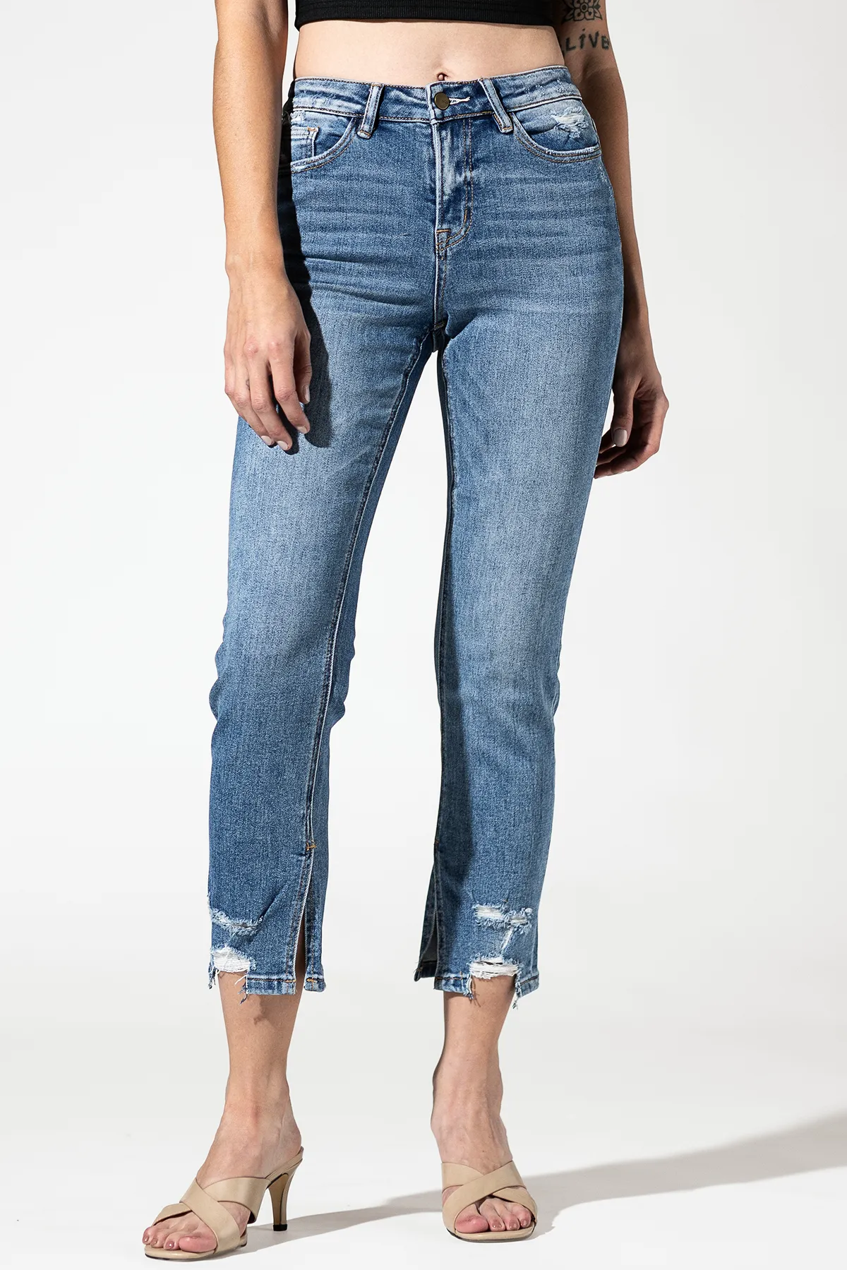 High Ankle Straight with Slit