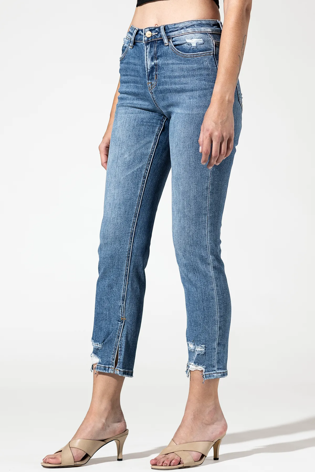 High Ankle Straight with Slit