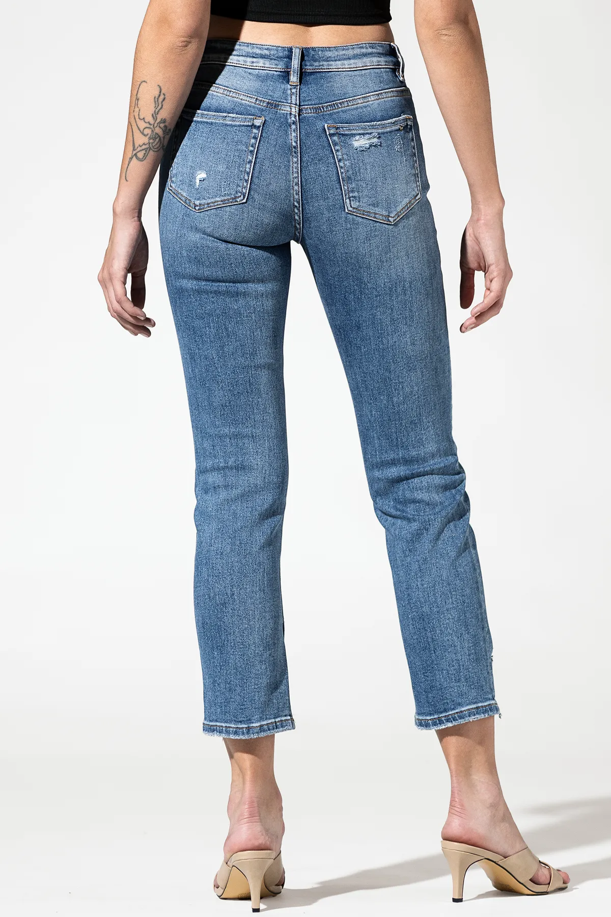 High Ankle Straight with Slit