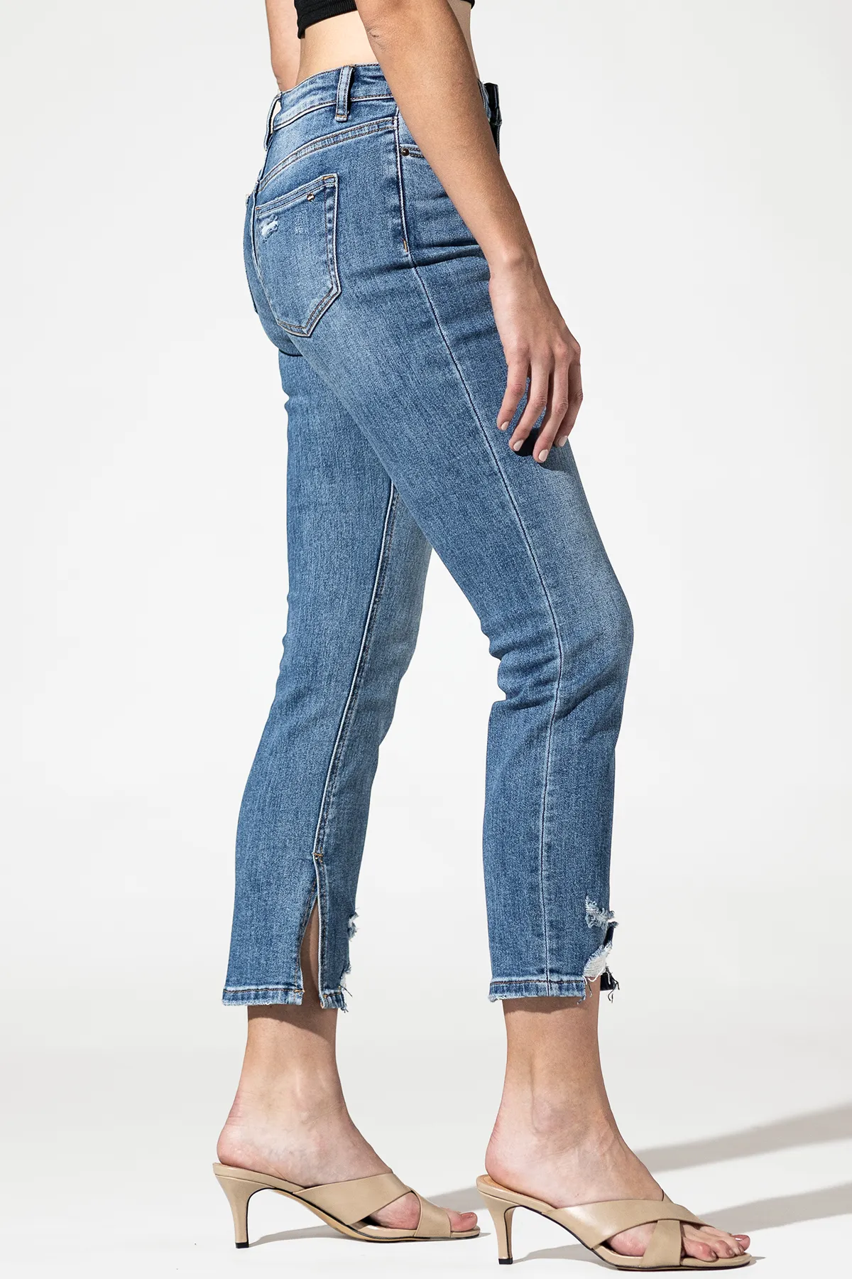 High Ankle Straight with Slit