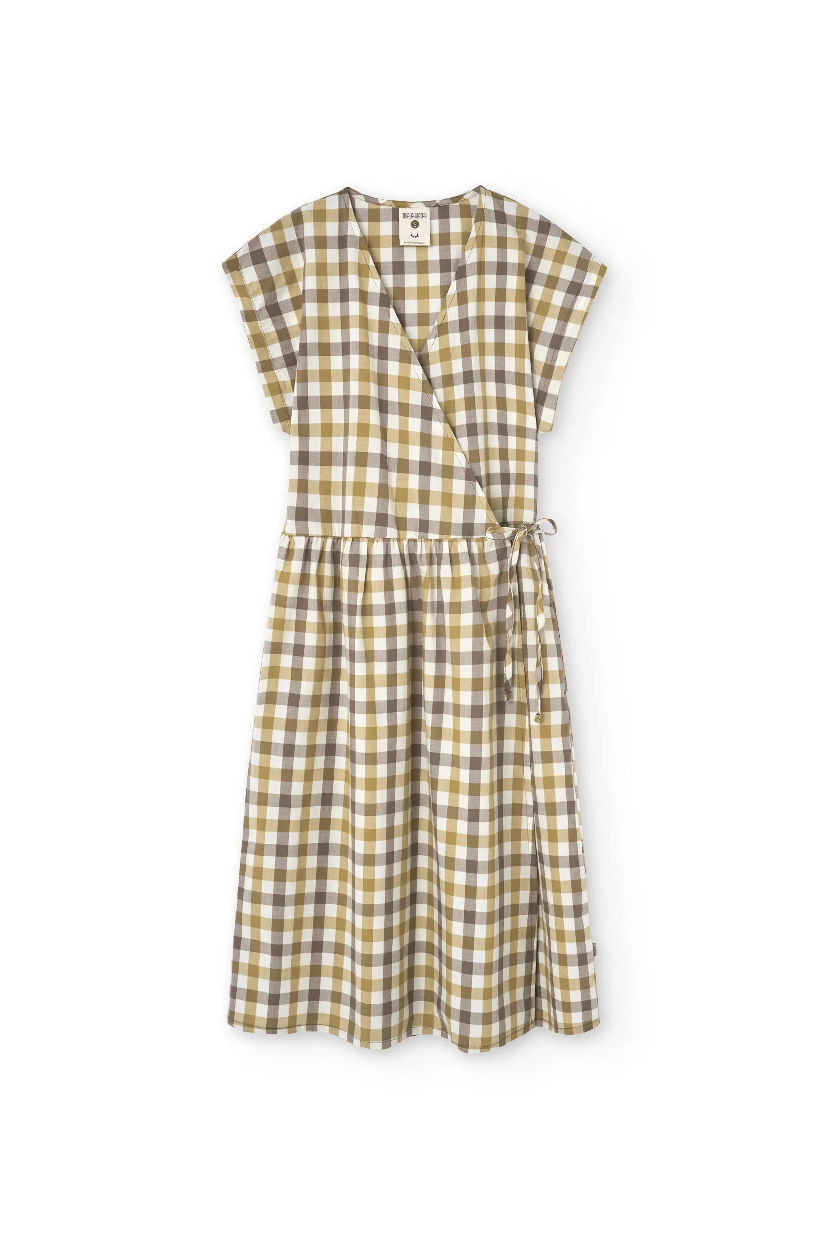 Hira Wrap Midi Dress Vichy