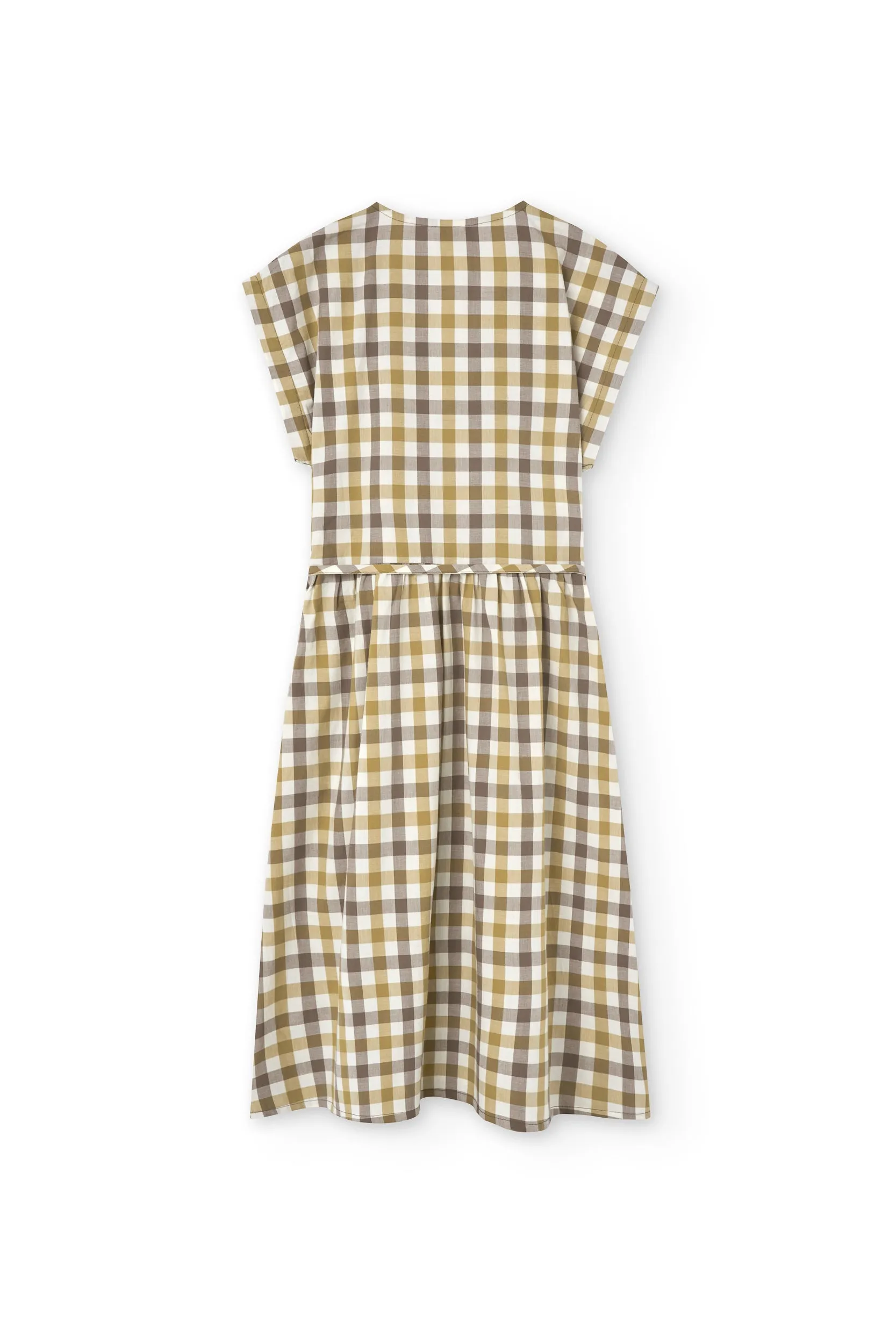 Hira Wrap Midi Dress Vichy