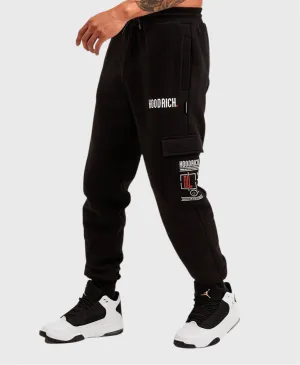 Hoodrich OG Akira Cargo Joggers Black/White/Lychee