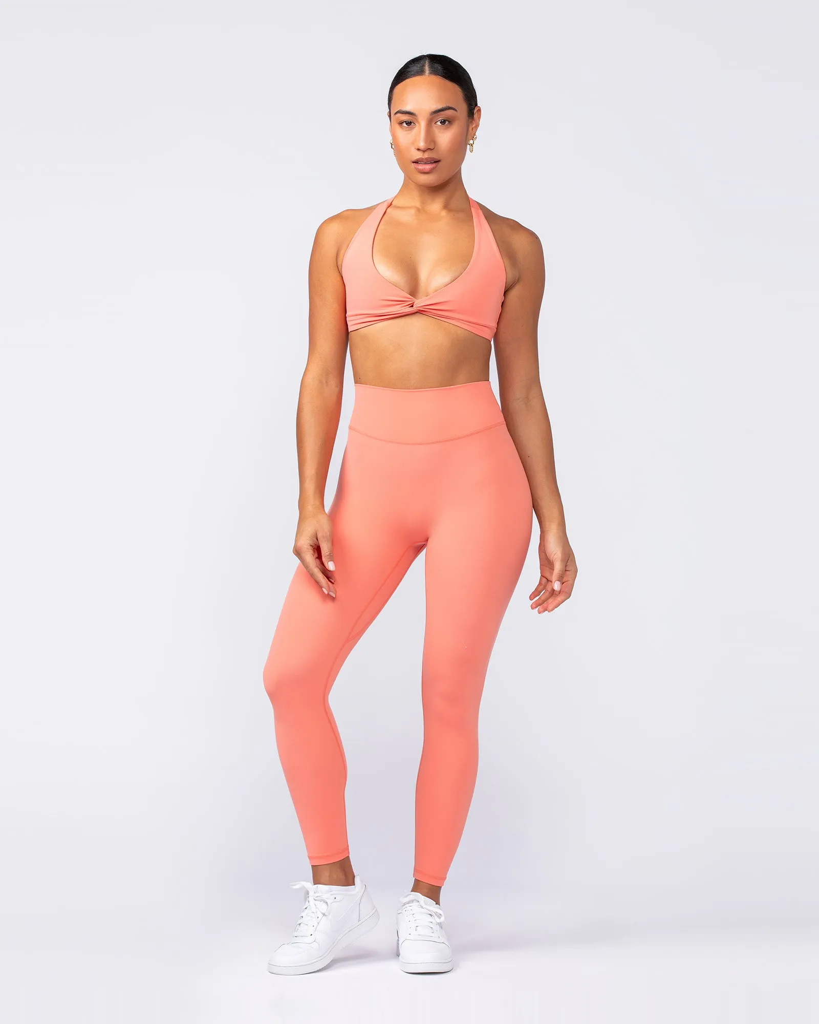 Hype Halter Bralette - Peach Pink