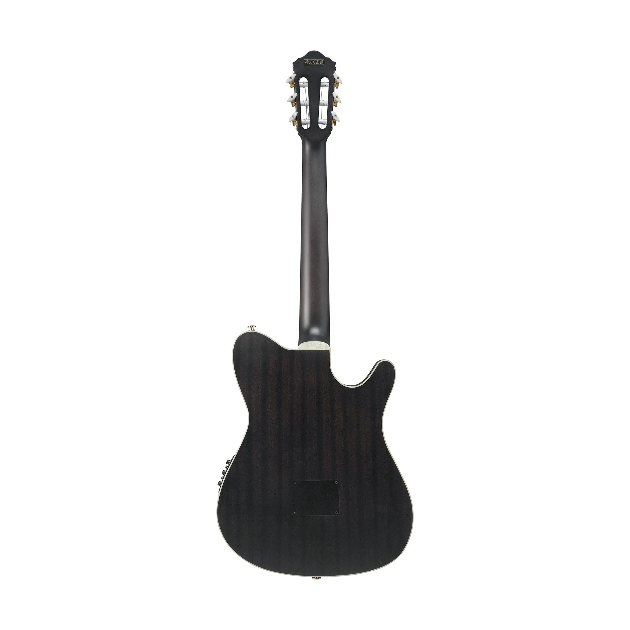 Ibanez TOD10NL-TKF Left-Handed Tim Henson Signature Nylon String Guitar, Transparent Black Flat